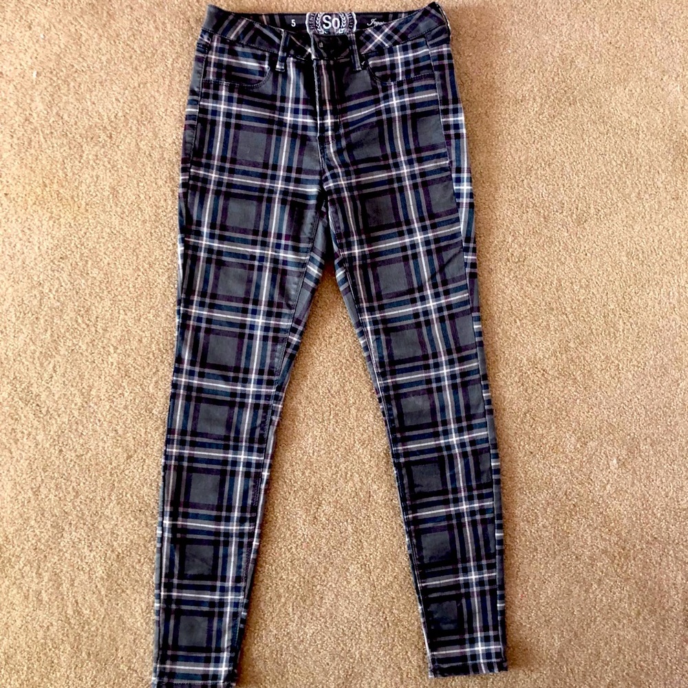 Plaid jeggings